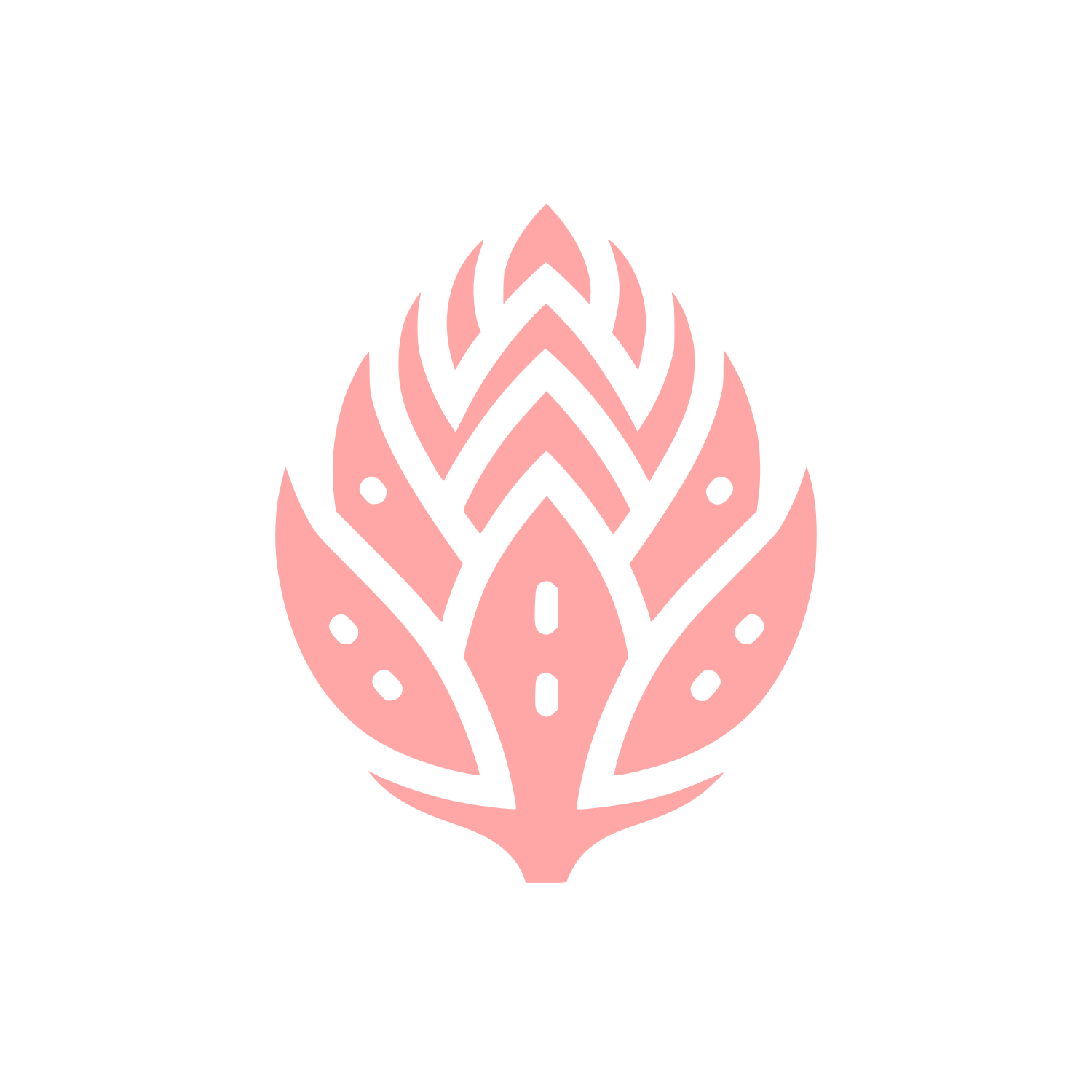 Artichoke Plant Logo #ffa6a6