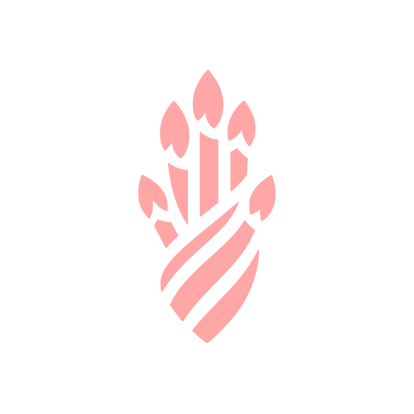 Asparagus Bunch Vegetable Badge #ffa6a6