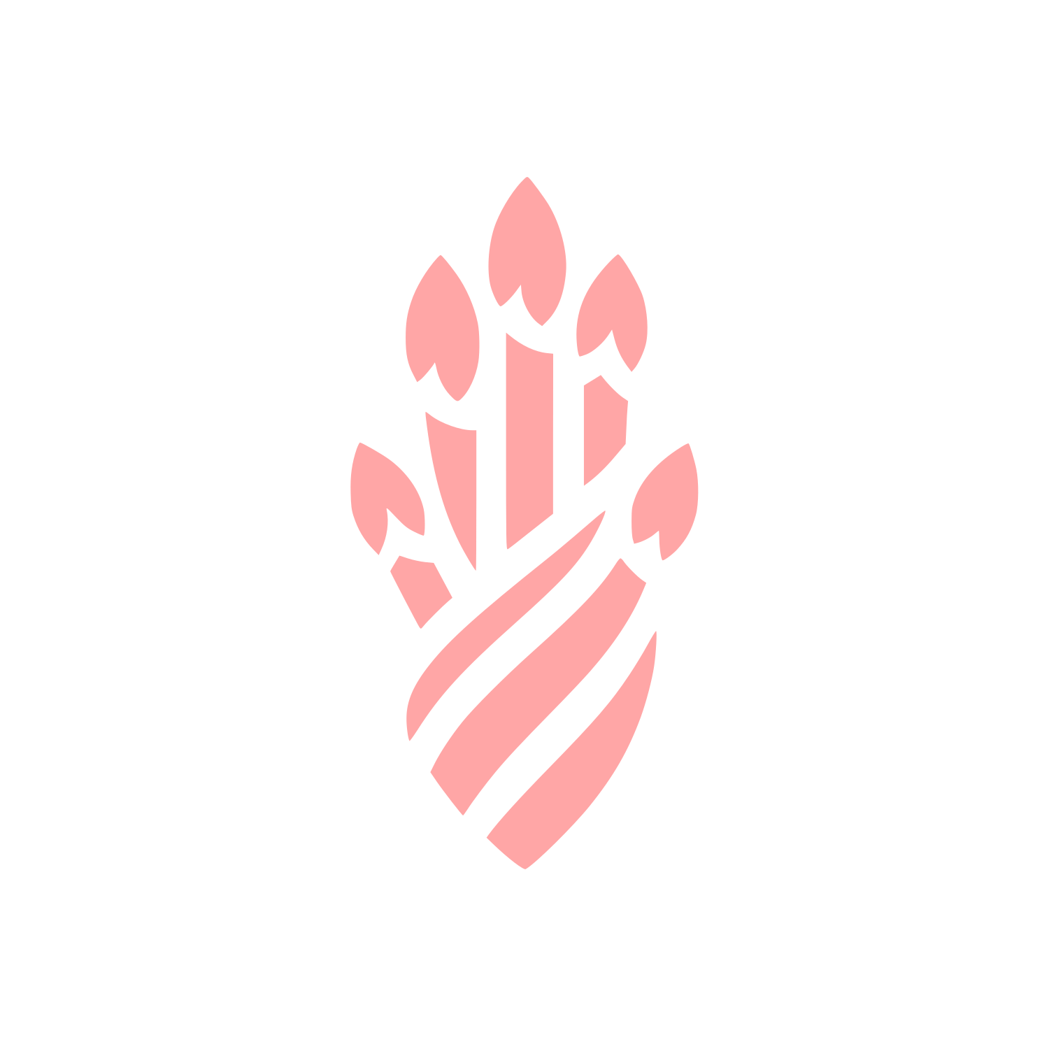 Asparagus Bunch Vegetable Badge #ffa6a6