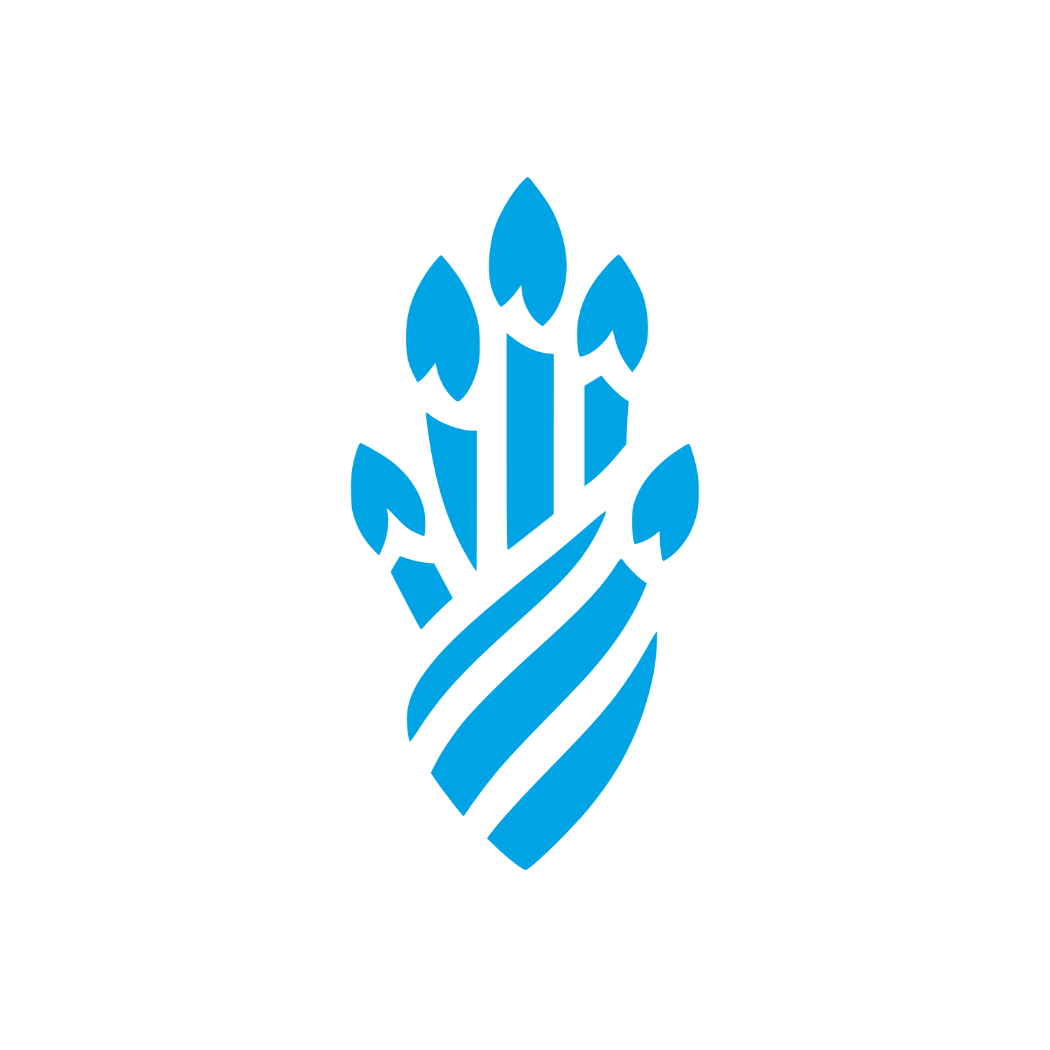Asparagus Bunch Vegetable Badge #00a3e4