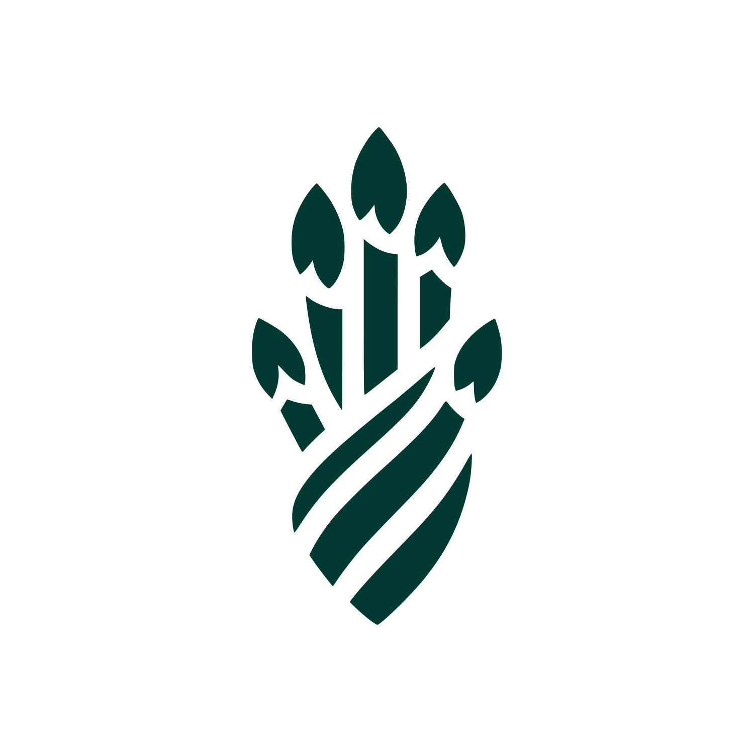 Asparagus Bunch Vegetable Badge #003932