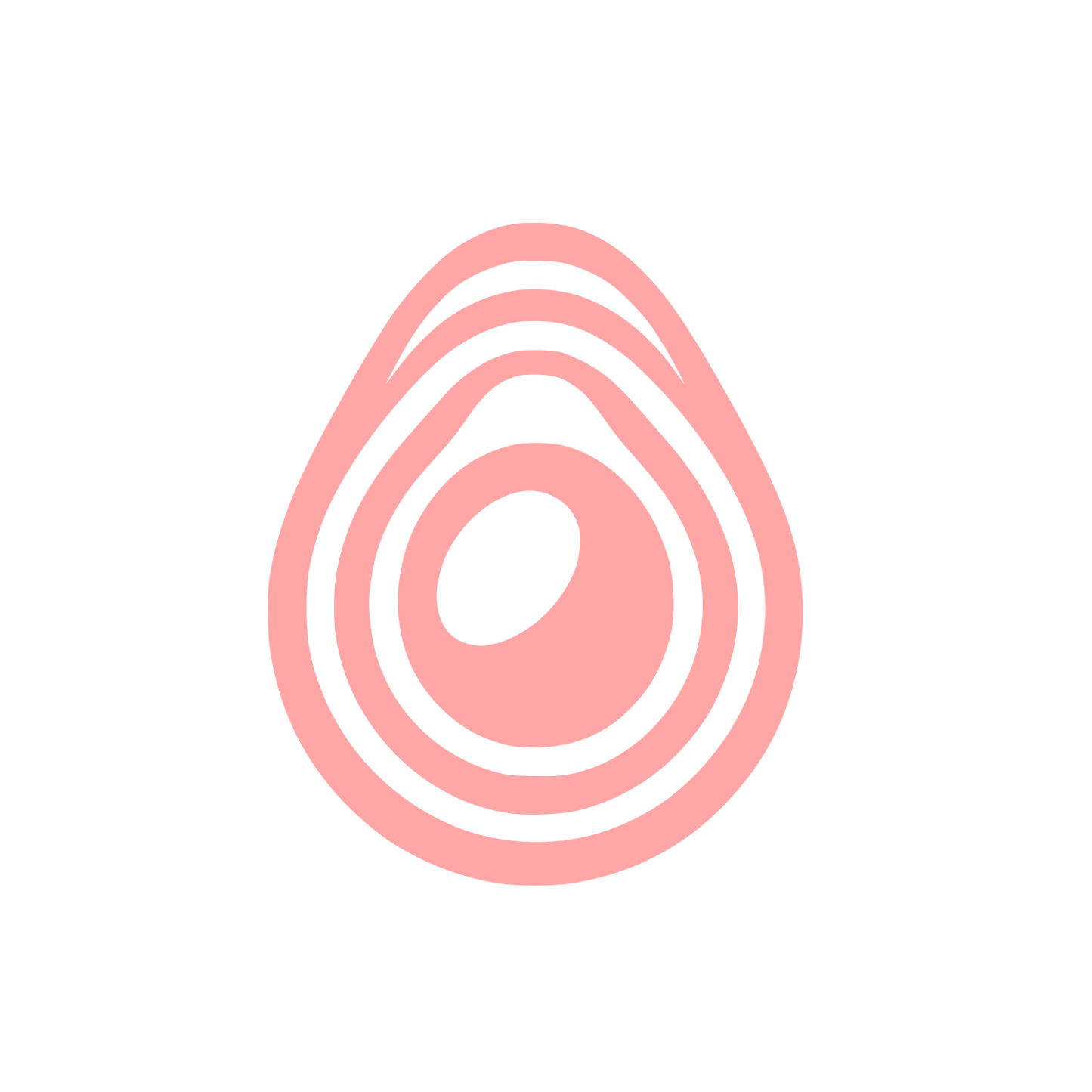 Logo of Avocado Shape #ffa6a6