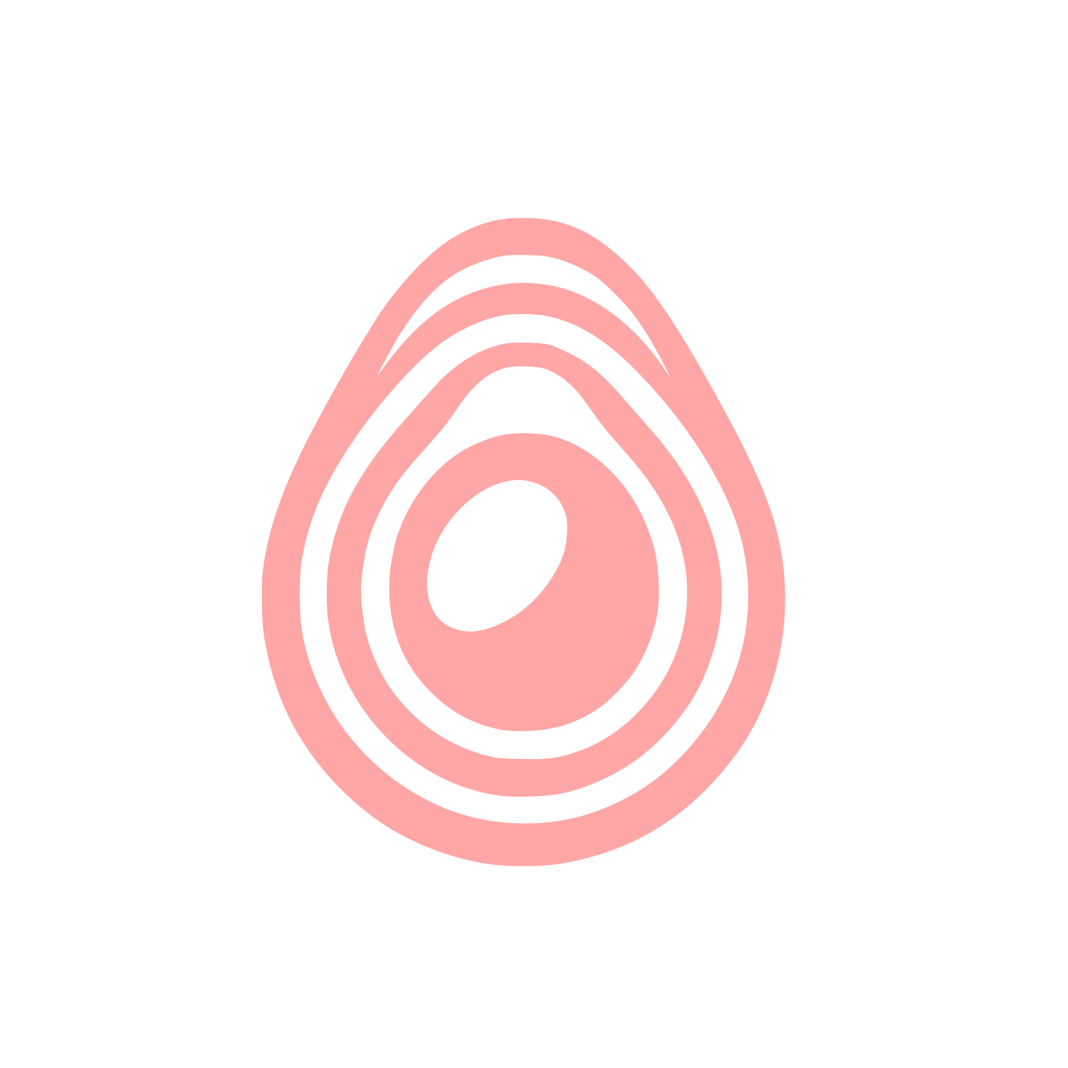 Logo of Avocado Shape #ffa6a6
