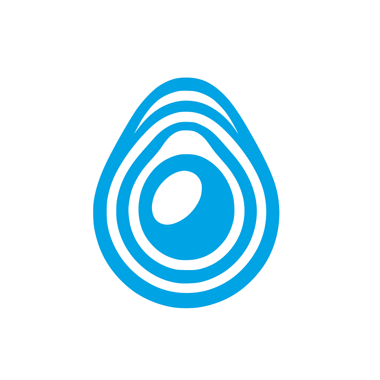 Logo of Avocado Shape #00a3e4