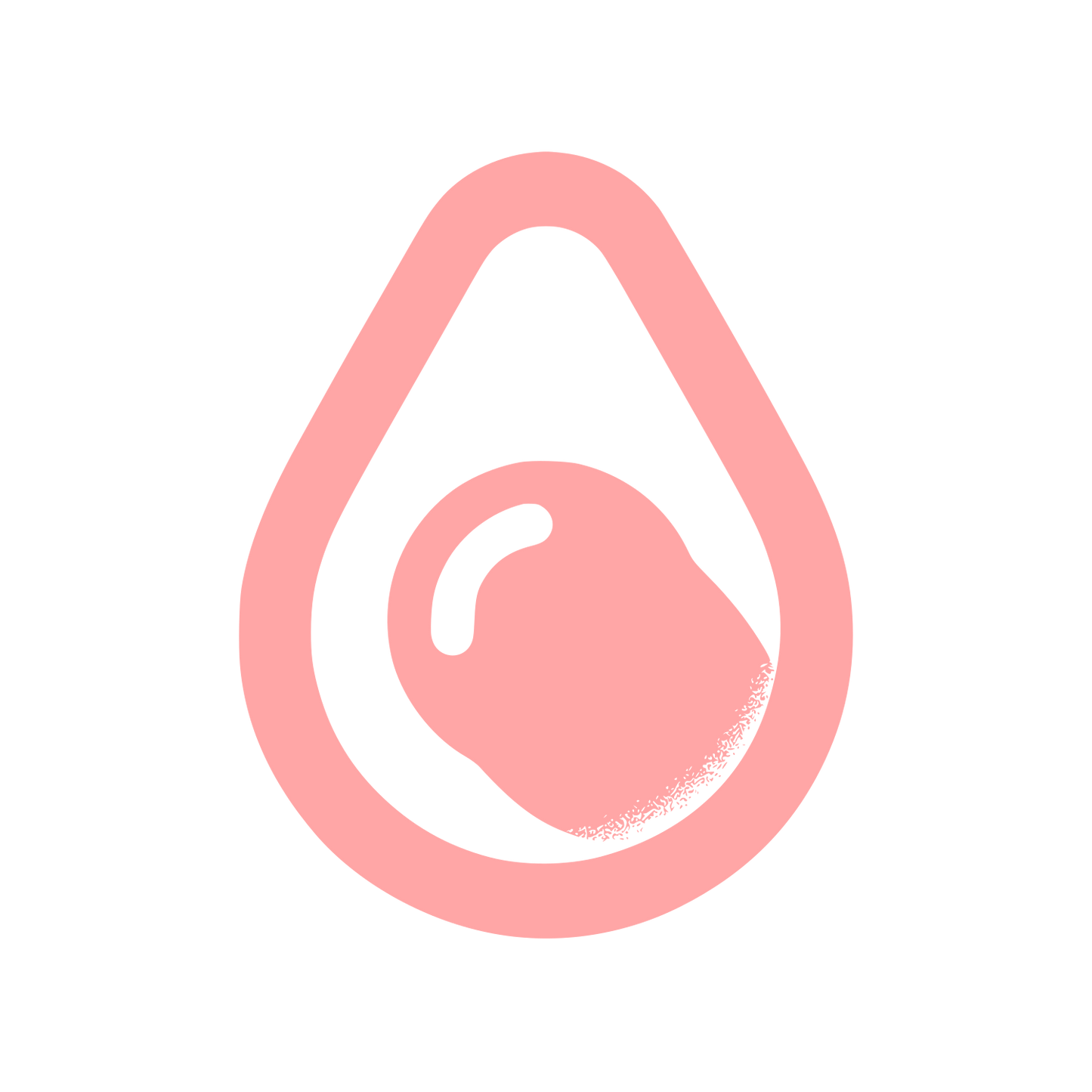 Avocado Drop Logo #ffa6a6