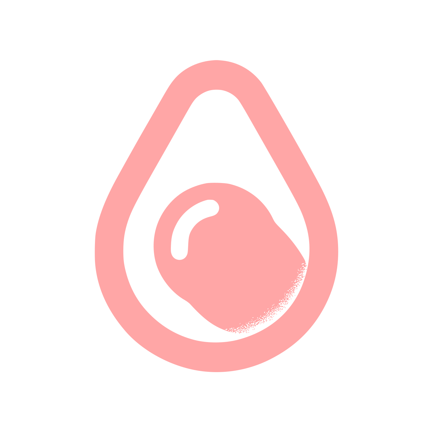 Avocado Drop Logo #ffa6a6
