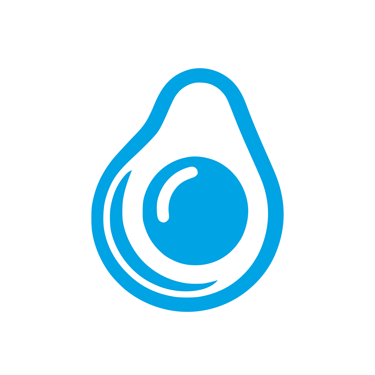 Fresh Avocado Logo #00a3e4