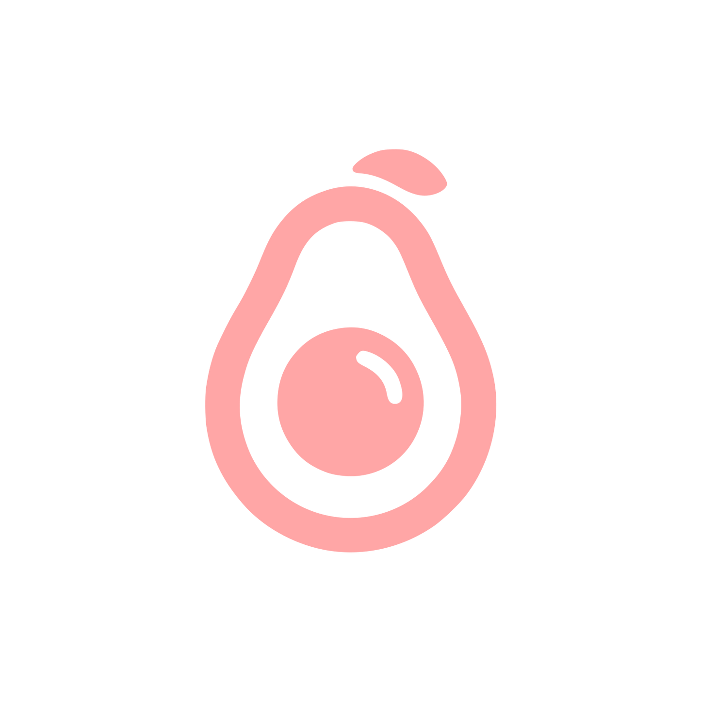 Avocado Logo Design #ffa6a6