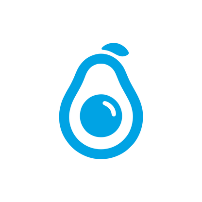 Avocado Logo Design #00a3e4