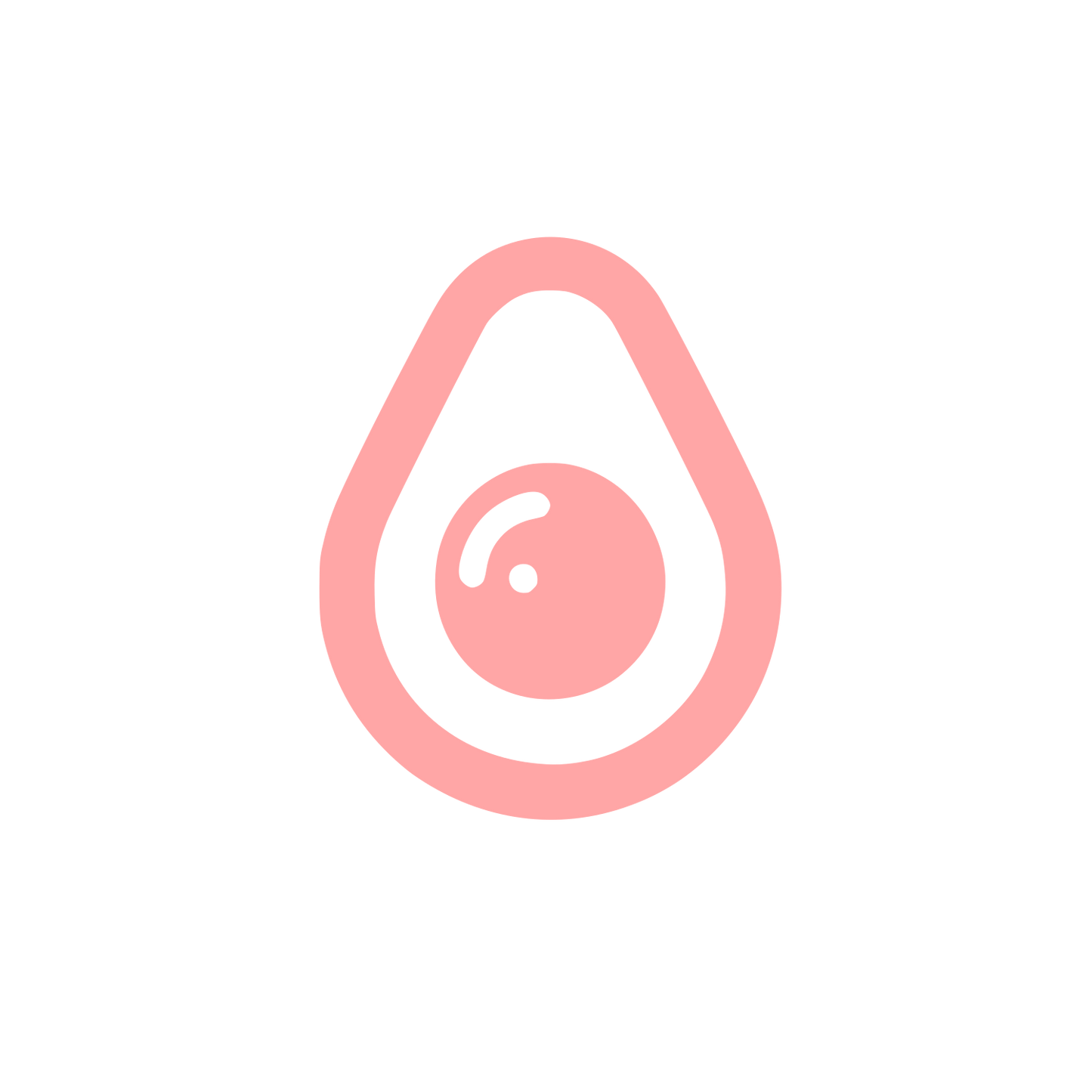 Modern Avocado Logo #ffa6a6