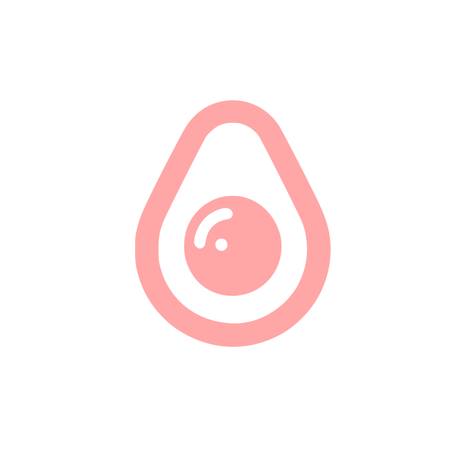 Modern Avocado Logo #ffa6a6