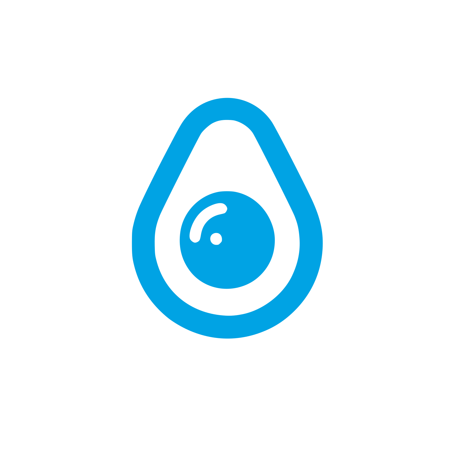 Modern Avocado Logo #00a3e4
