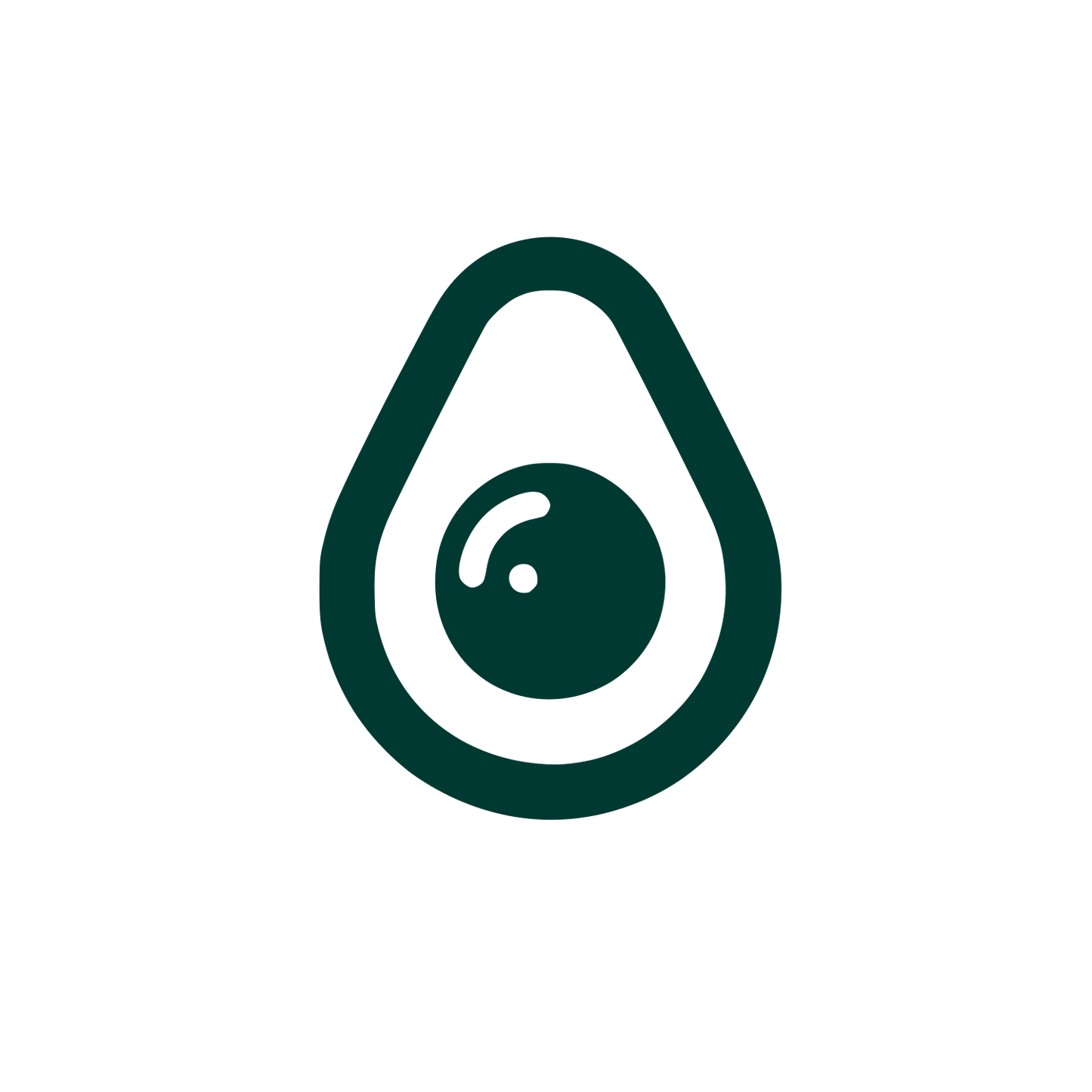 Modern Avocado Logo #003932