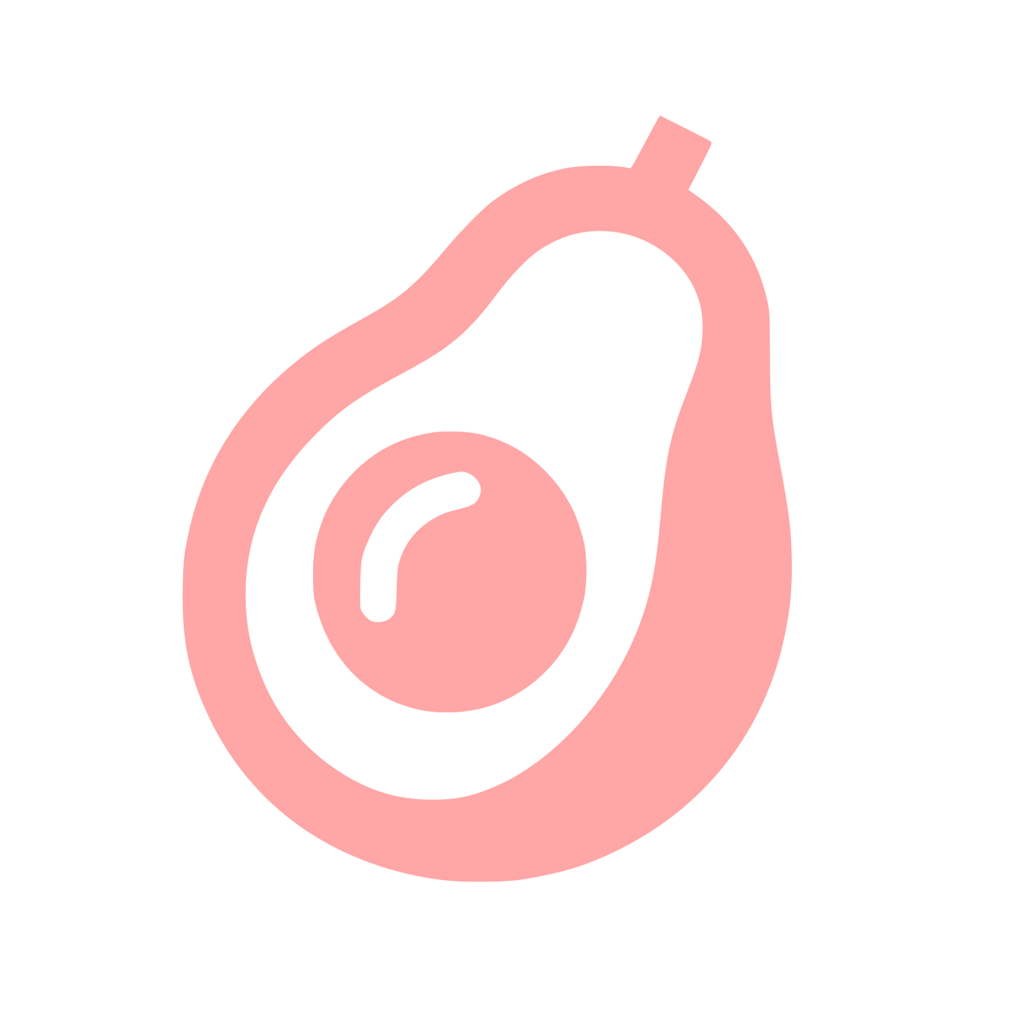 Avocado Logo Design #ffa6a6