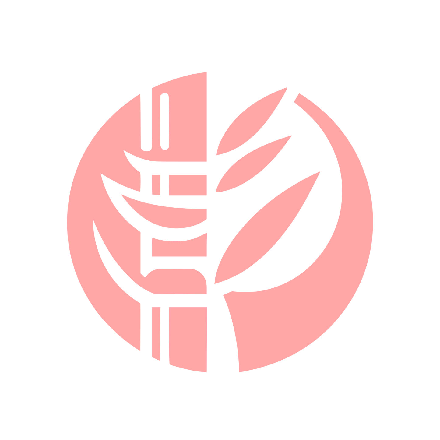 Logo with Leaves Design #ffa6a6