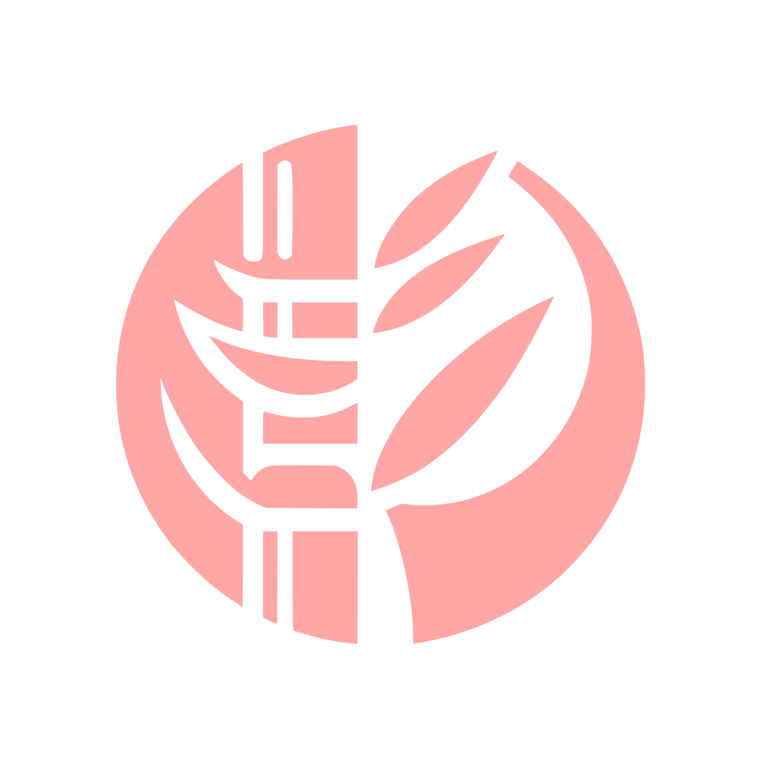 Logo with Leaves Design #ffa6a6