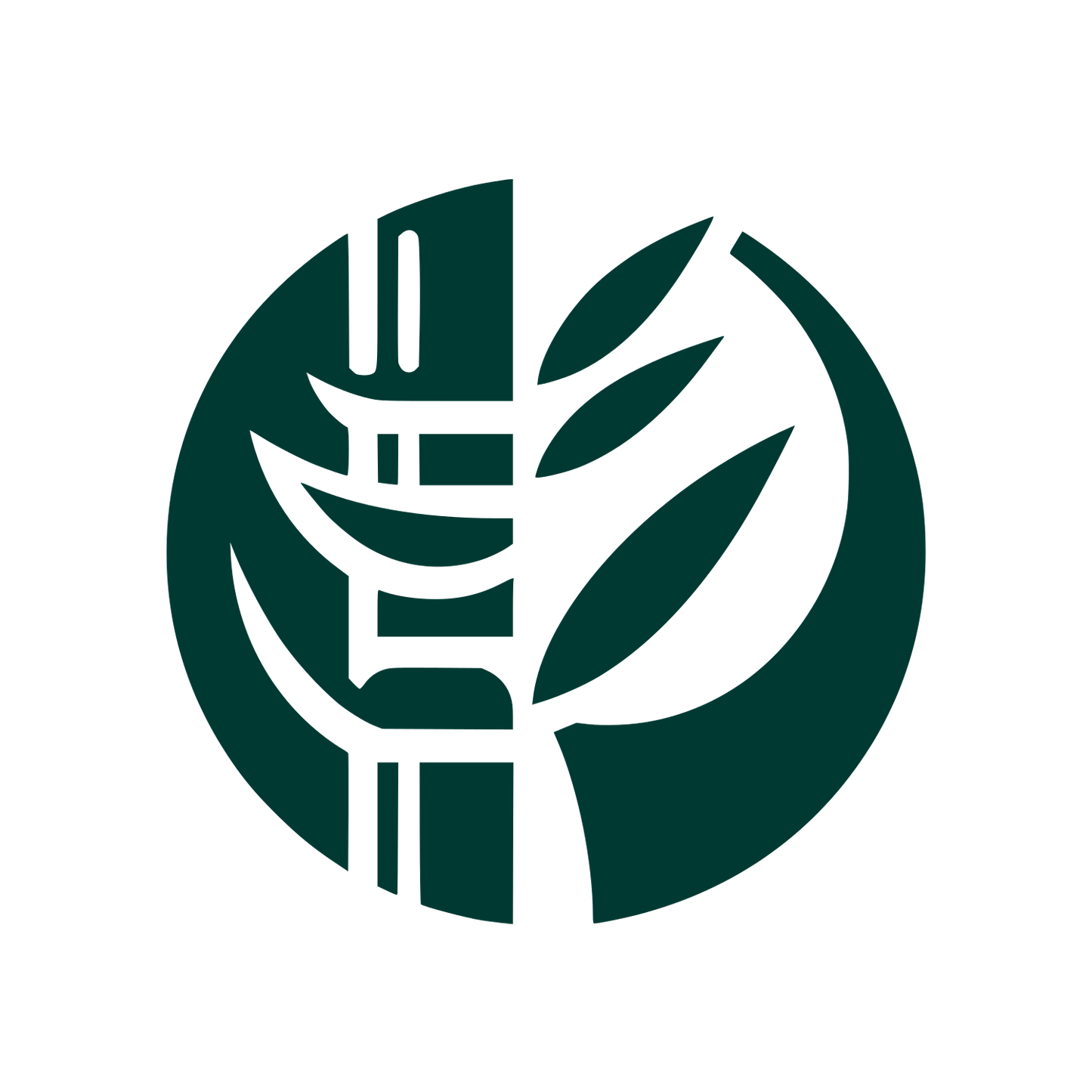 Logo with Leaves Design #003932