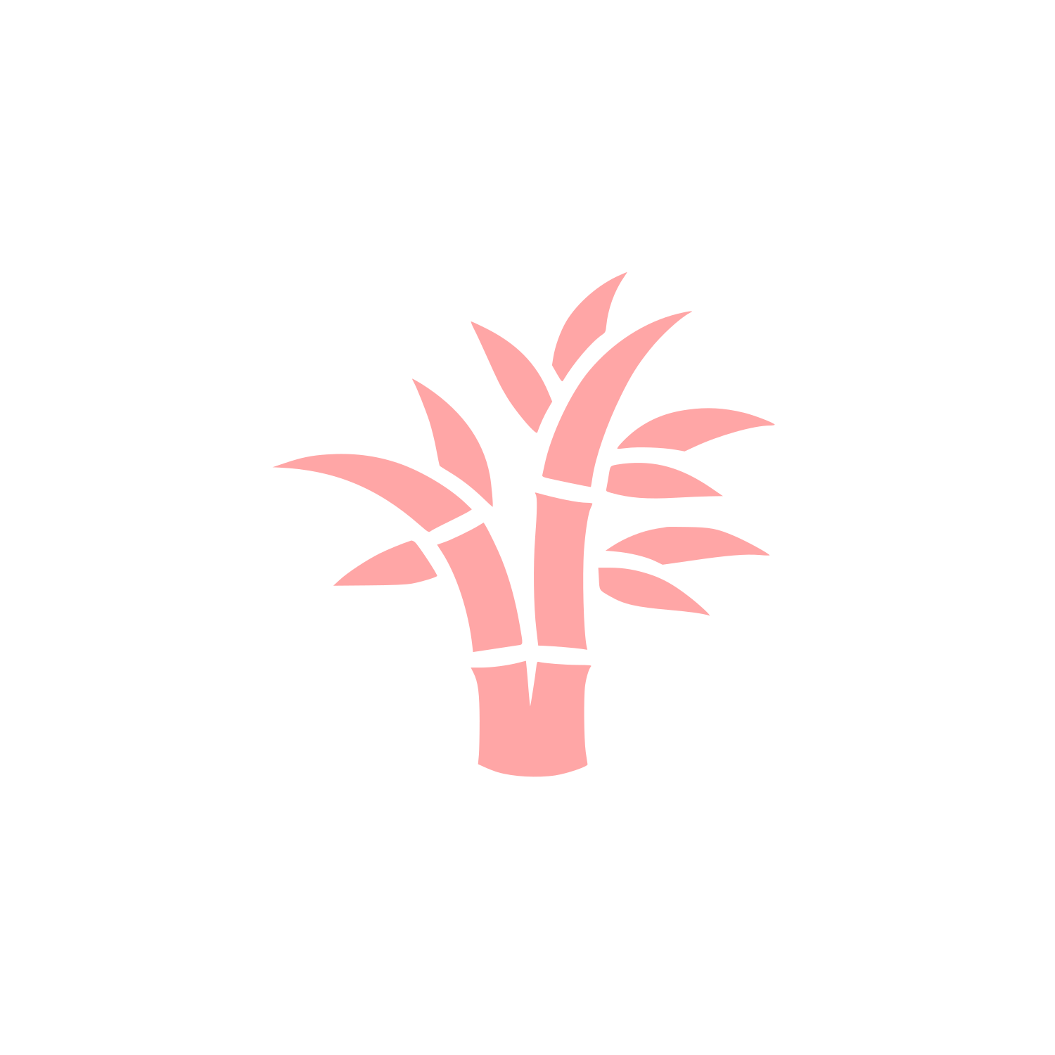 Bamboo Logo Design #ffa6a6