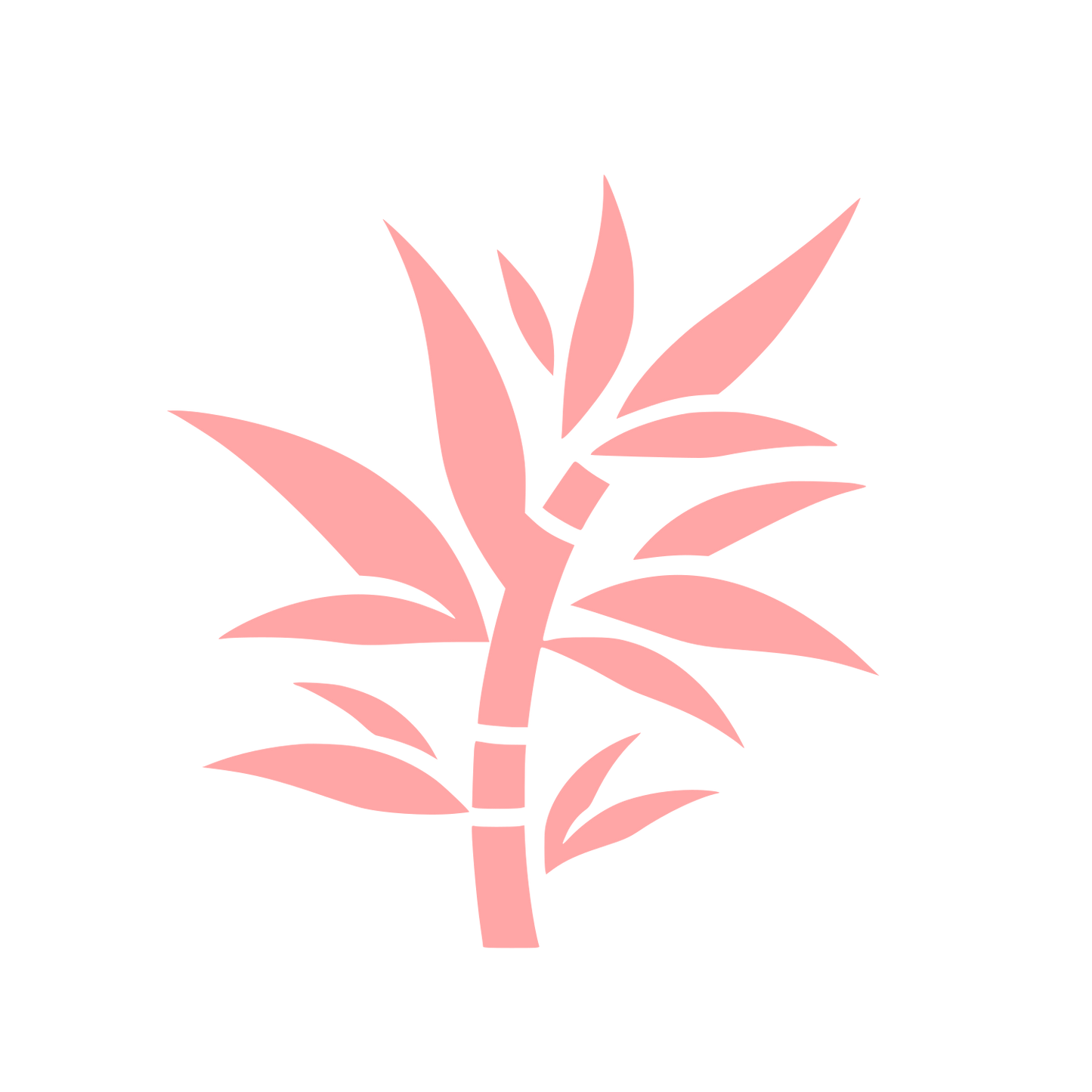 Bamboo Leaf Logo #ffa6a6