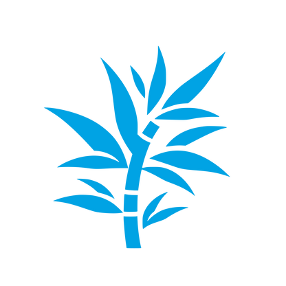 Bamboo Leaf Logo #00a3e4