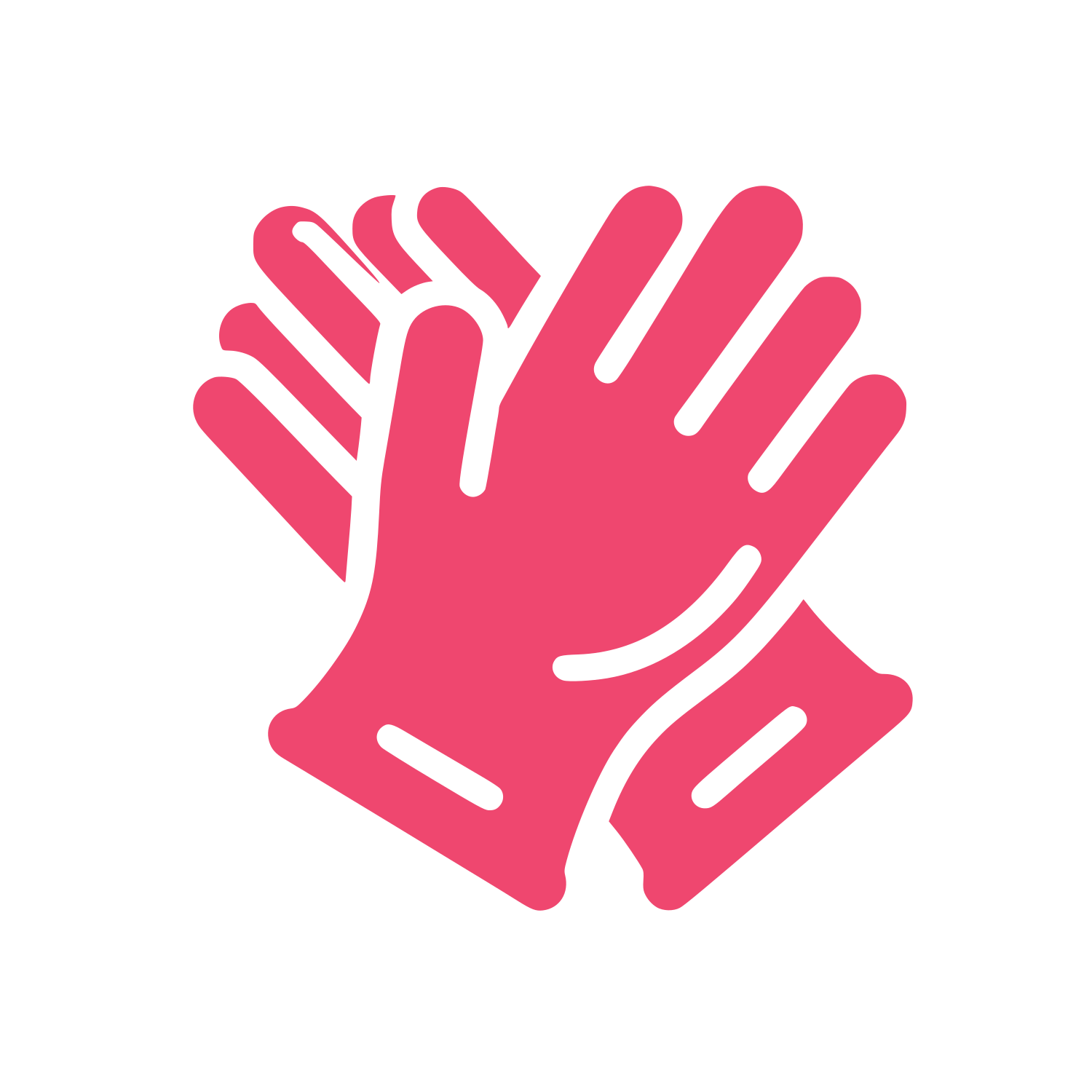 Overlapping Hands Logo #EF476F