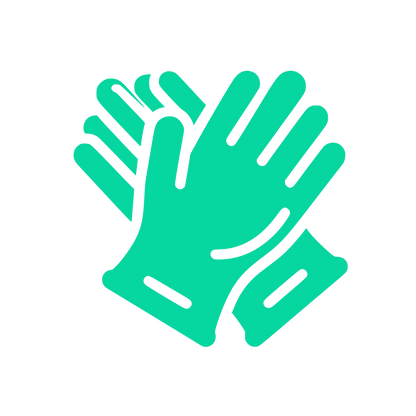 Overlapping Hands Logo #06D6A0