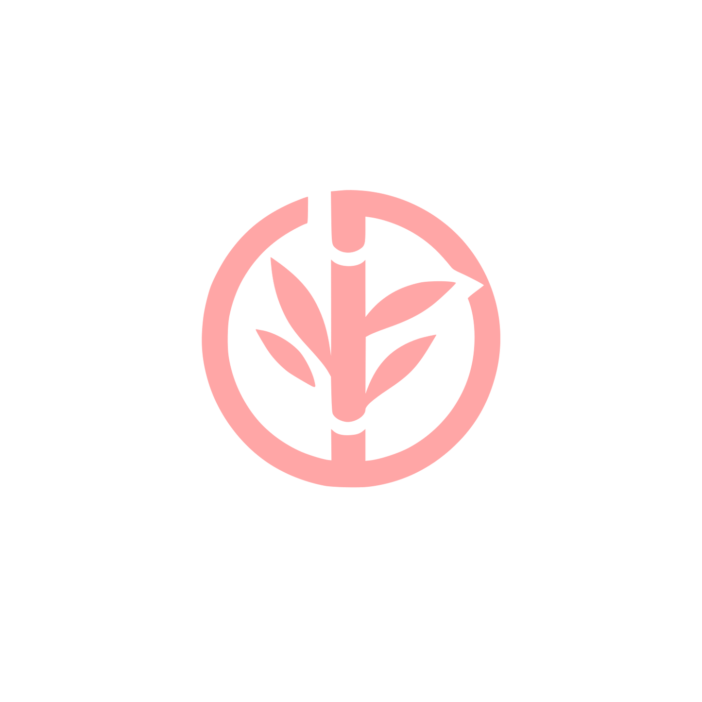 Logo with Bamboo Design #ffa6a6
