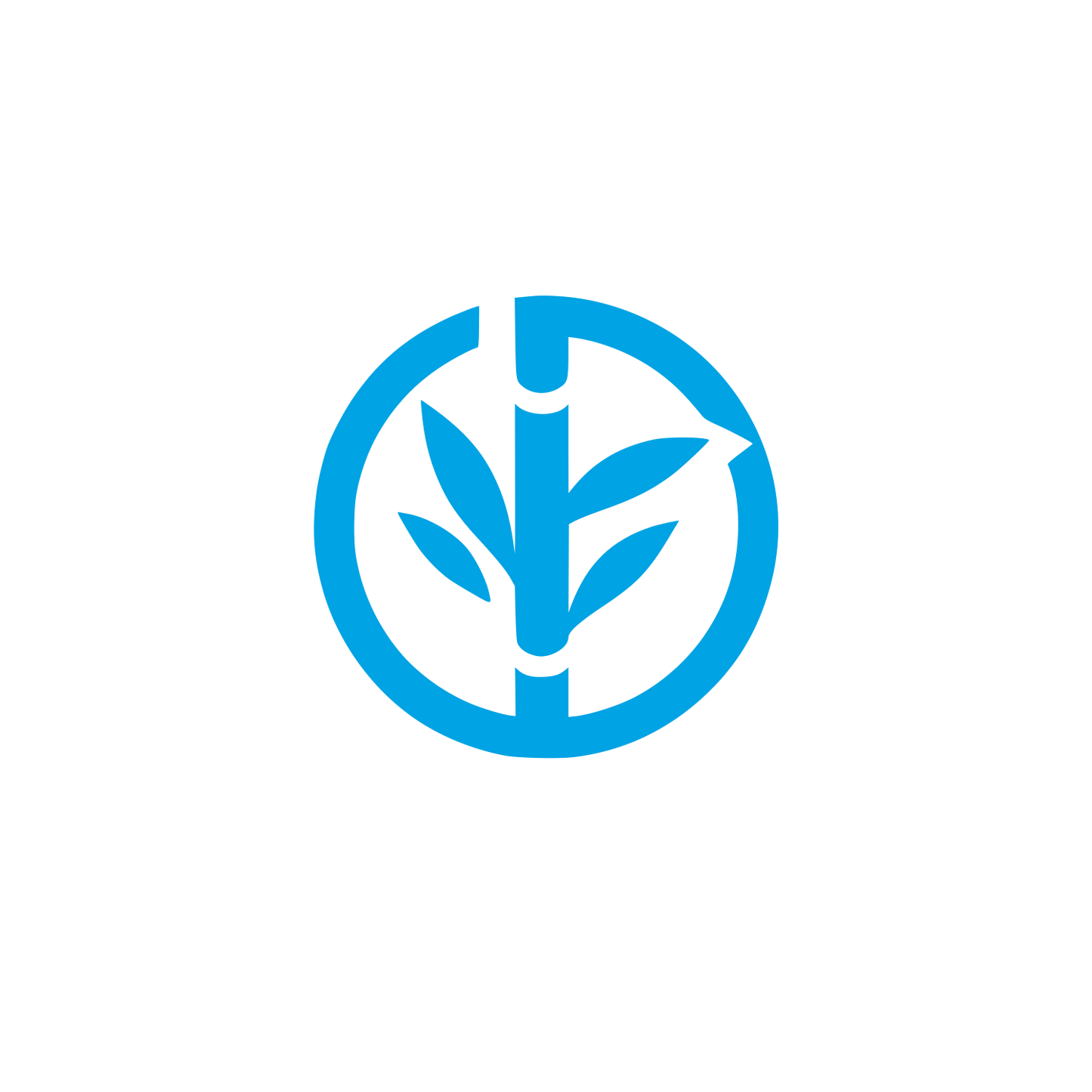 Logo with Bamboo Design #00a3e4