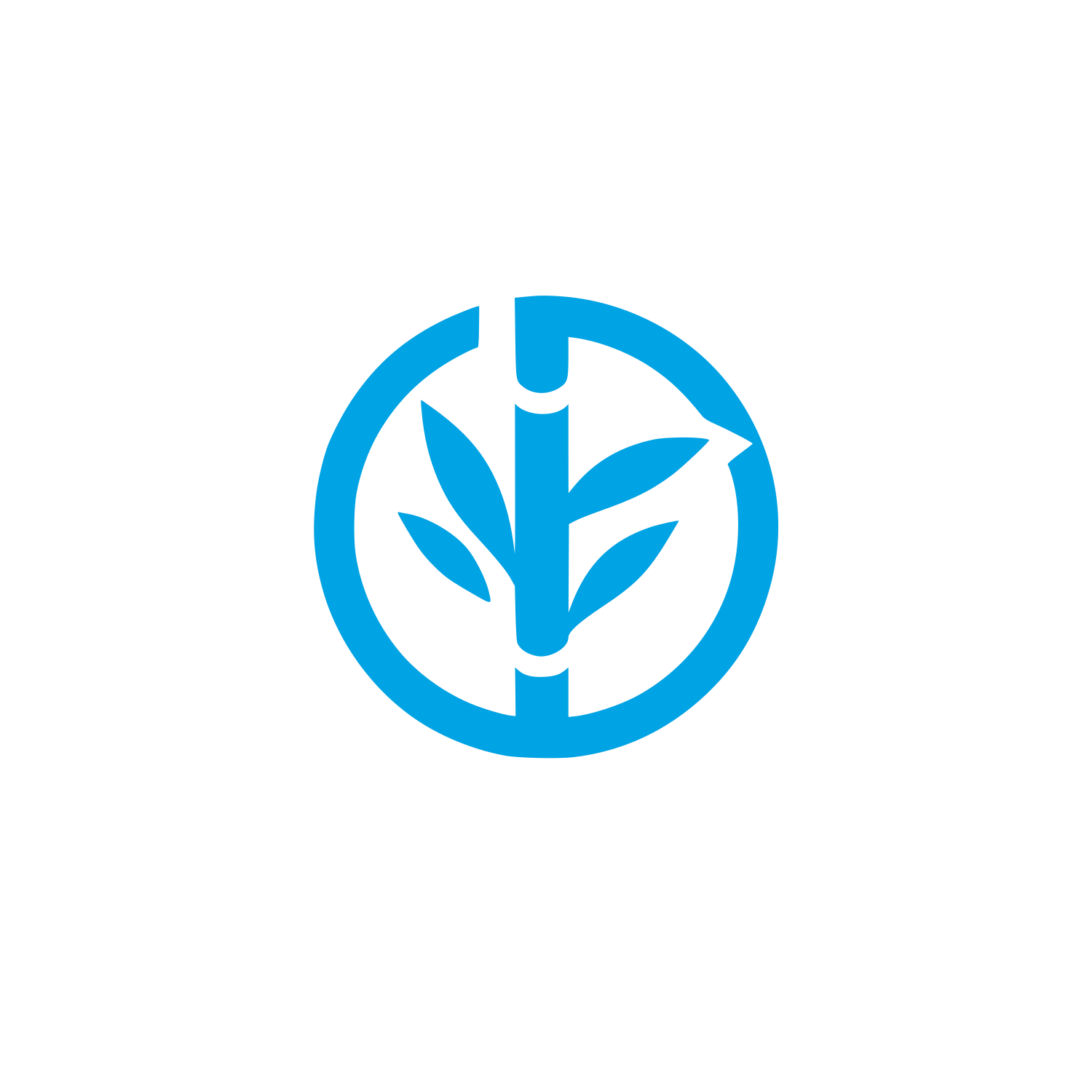 Logo with Bamboo Design #00a3e4