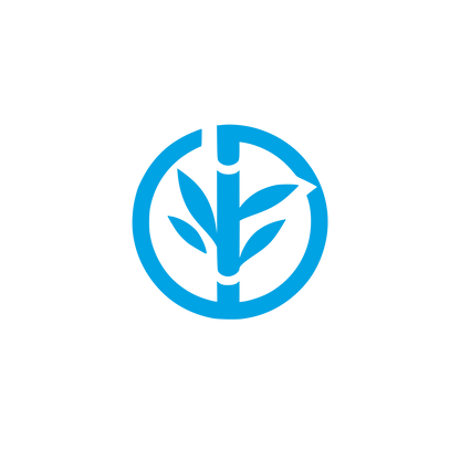 Logo with Bamboo Design #00a3e4