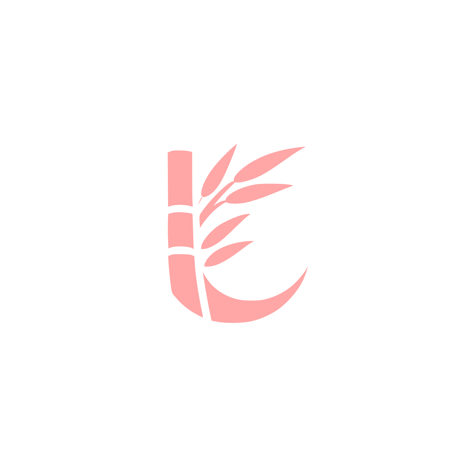 Bamboo Plant Logo #ffa6a6