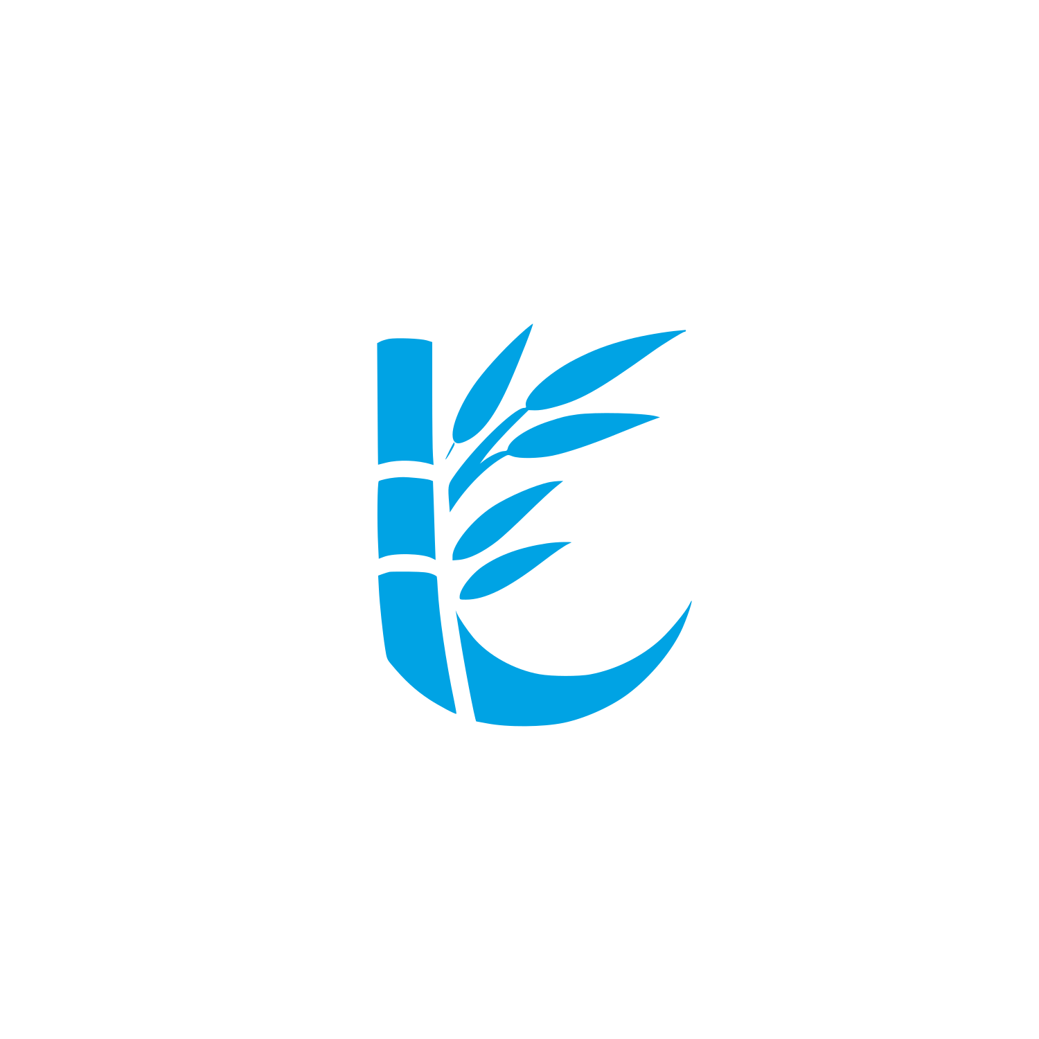 Bamboo Plant Logo #00a3e4