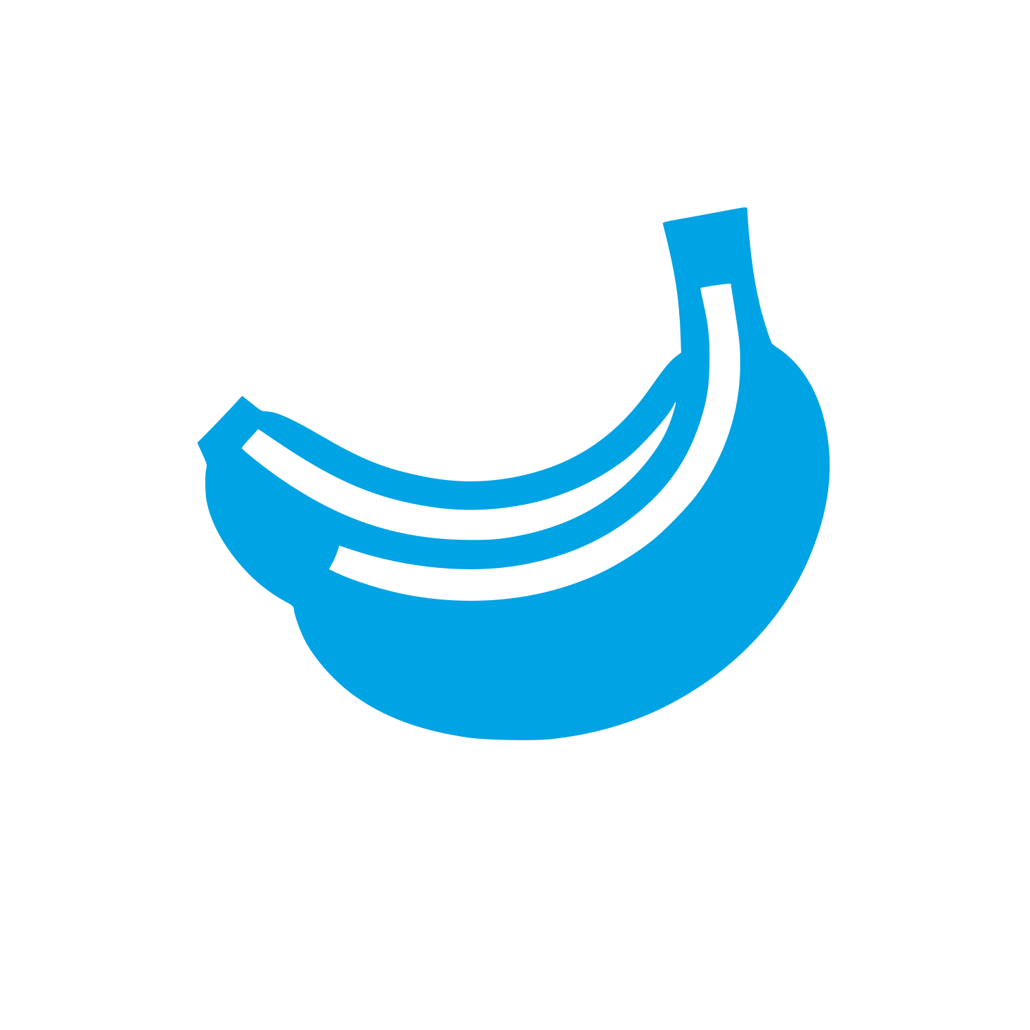 Banana Logo Design #00a3e4