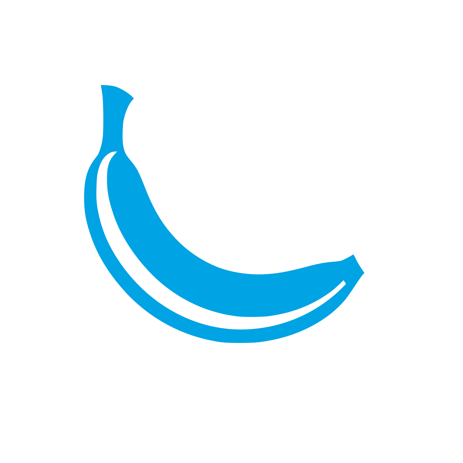 Banana Logo Design #00a3e4