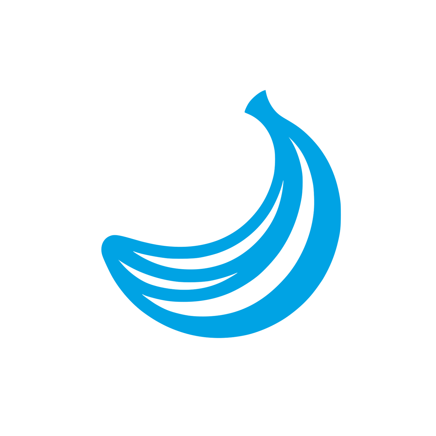 Banana Logo Design #00a3e4