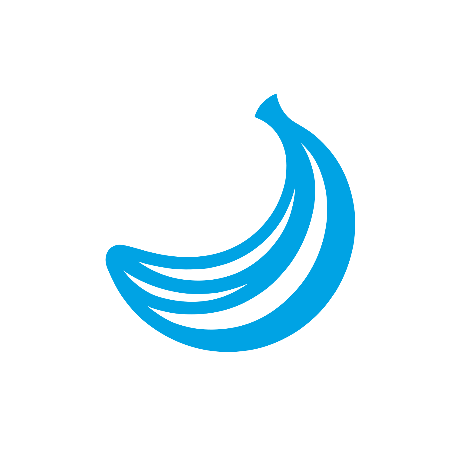 Banana Logo Design #00a3e4