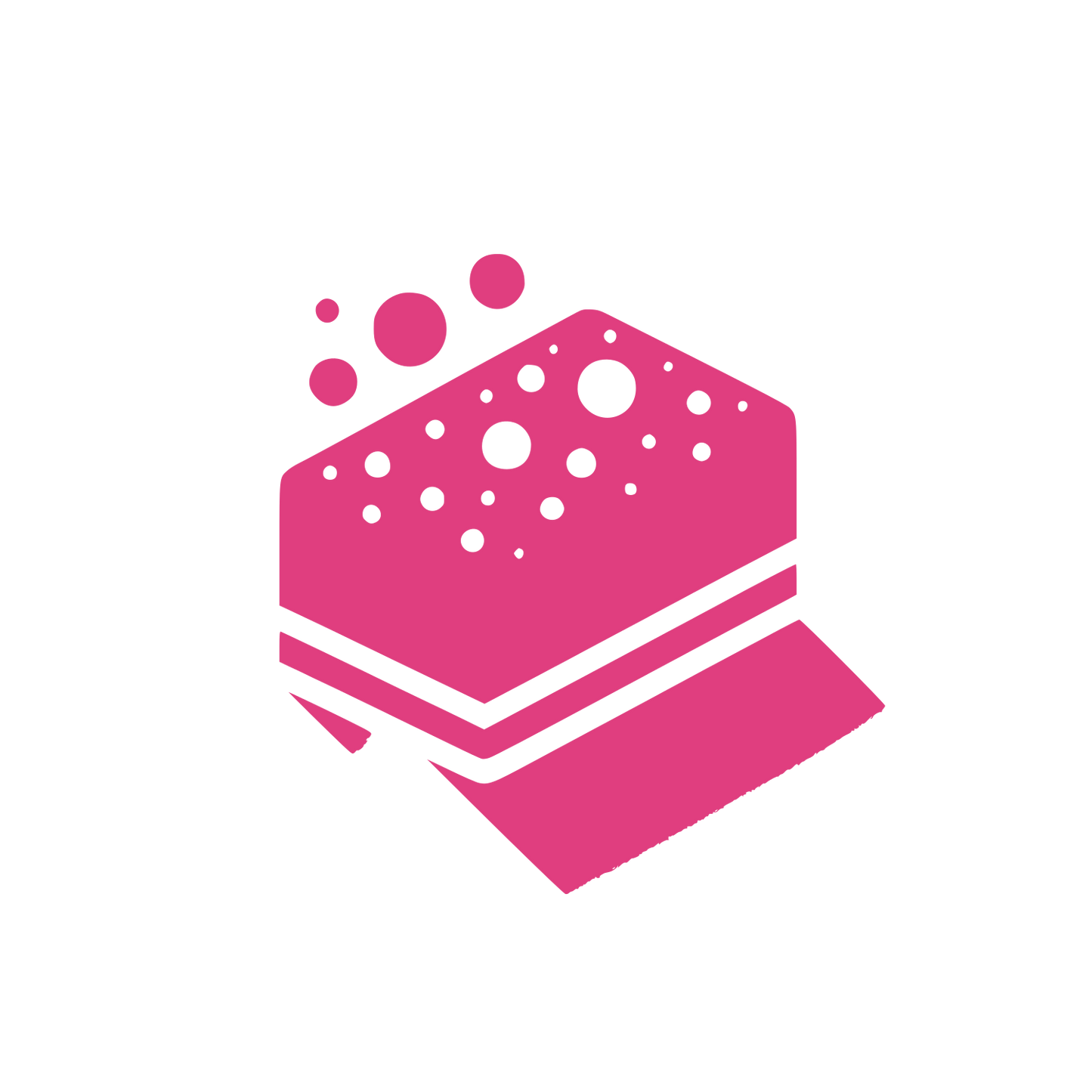 Three Layer Cake Logo #E03E7F