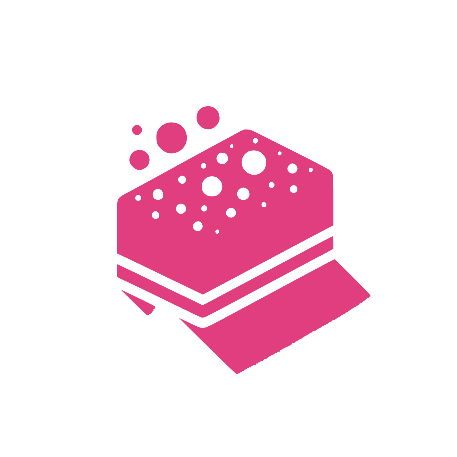 Three Layer Cake Logo #E03E7F
