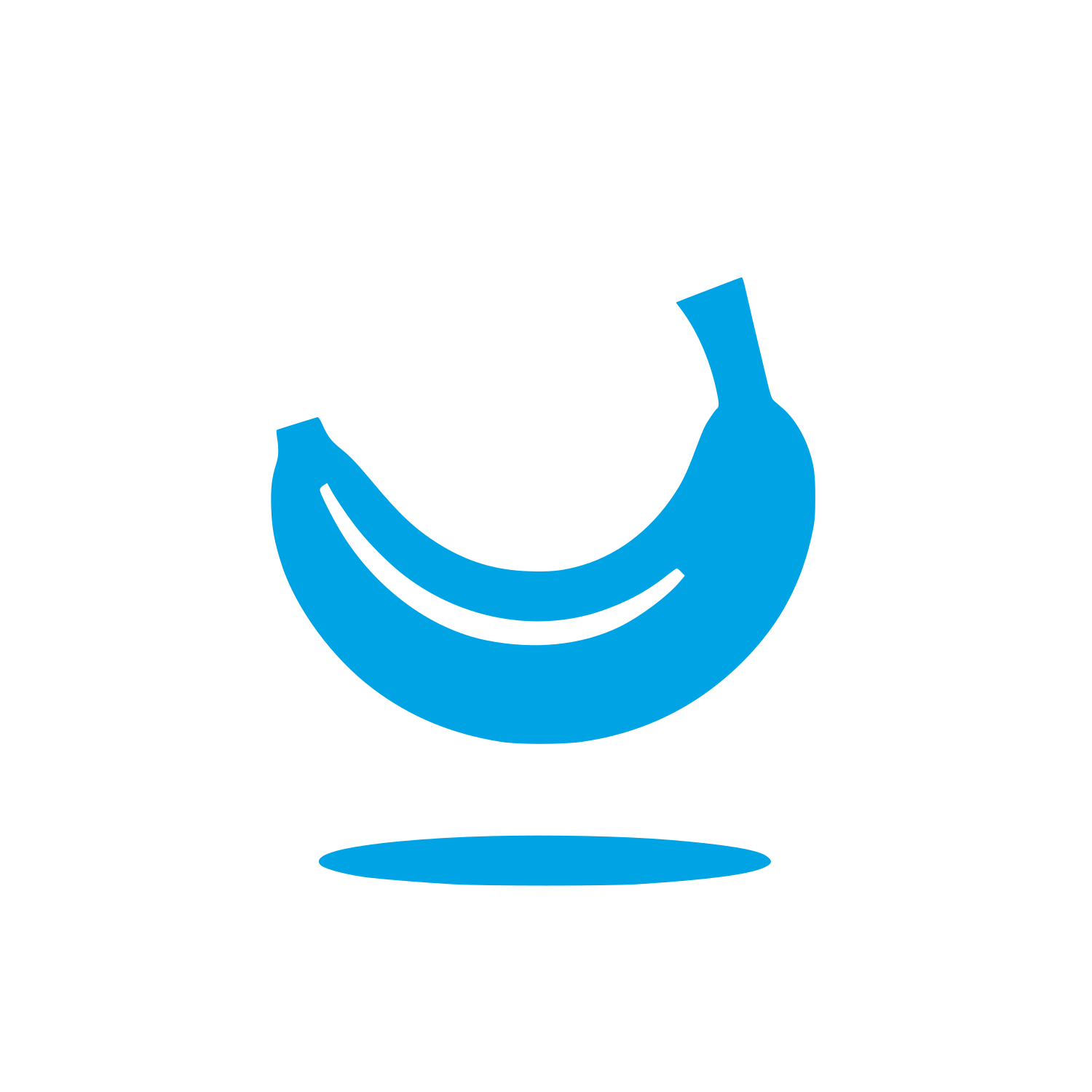 Banana Logo Design #00a3e4
