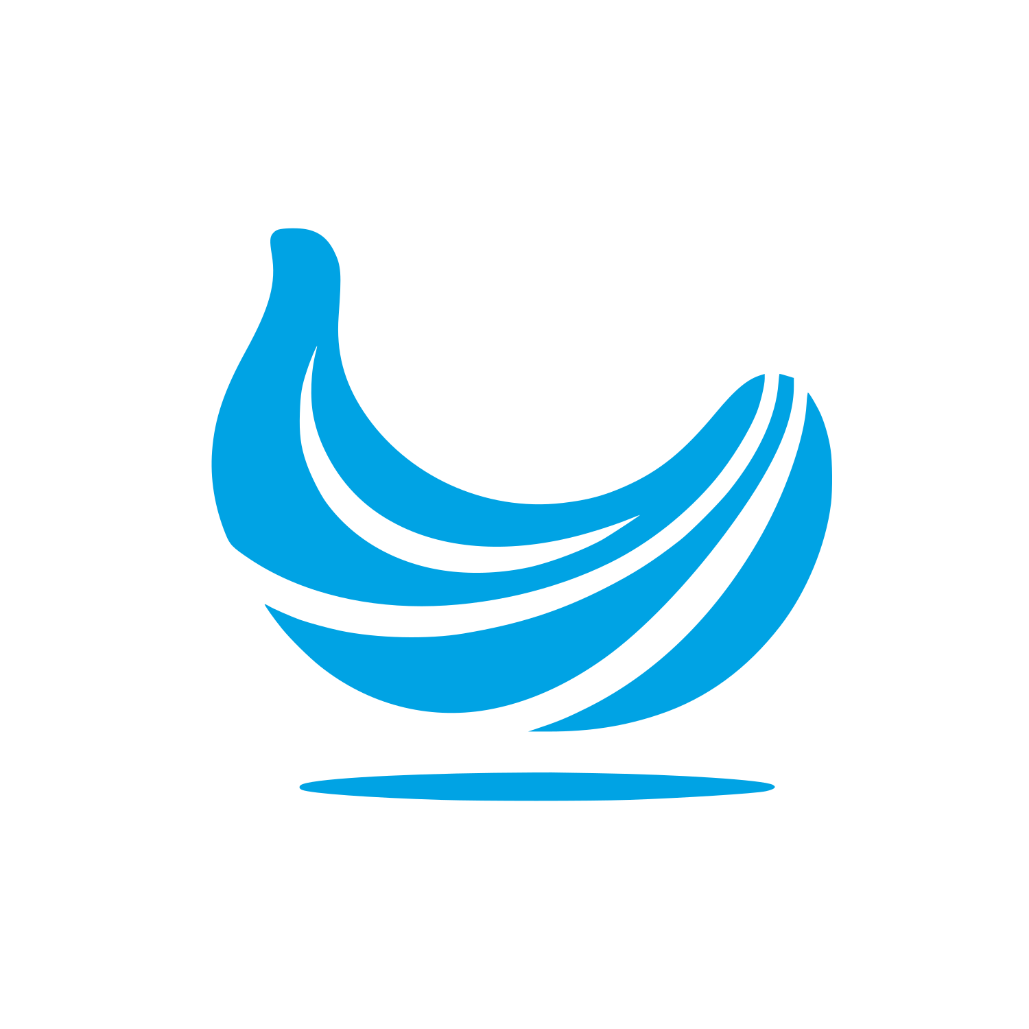 Banana Logo Design #00a3e4