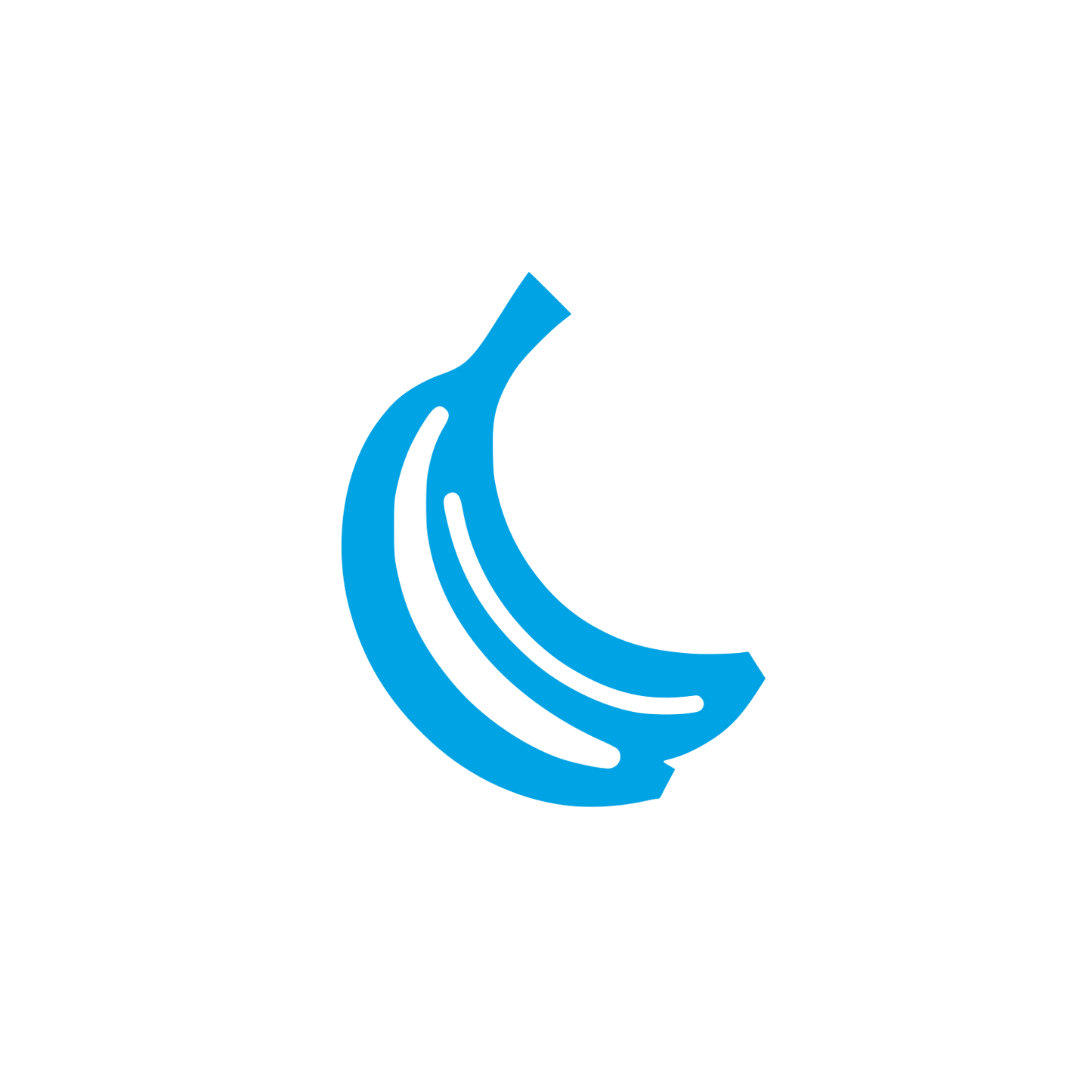 Banana Logo Design #00a3e4
