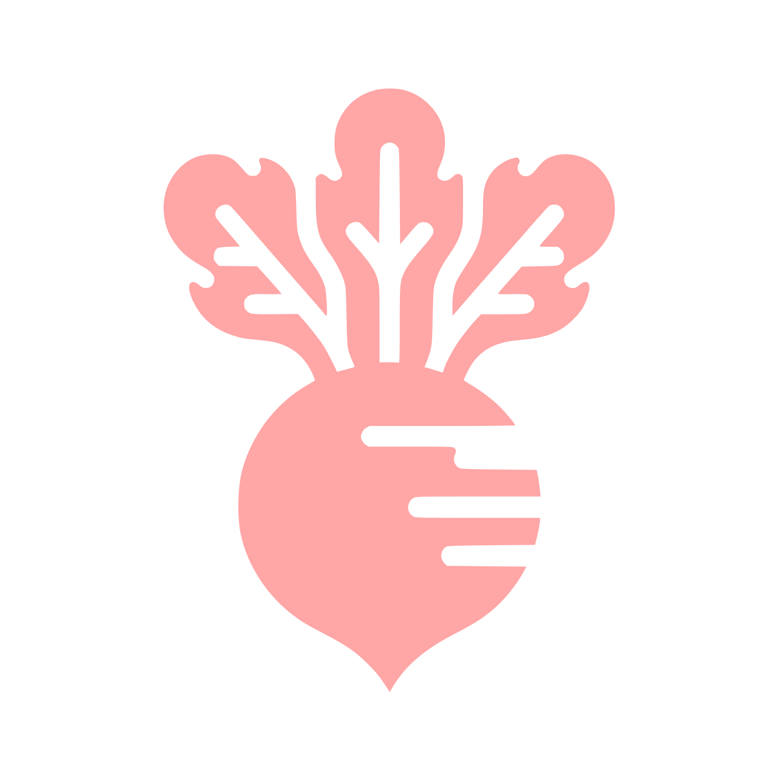 Logo Vegetable Design #ffa6a6