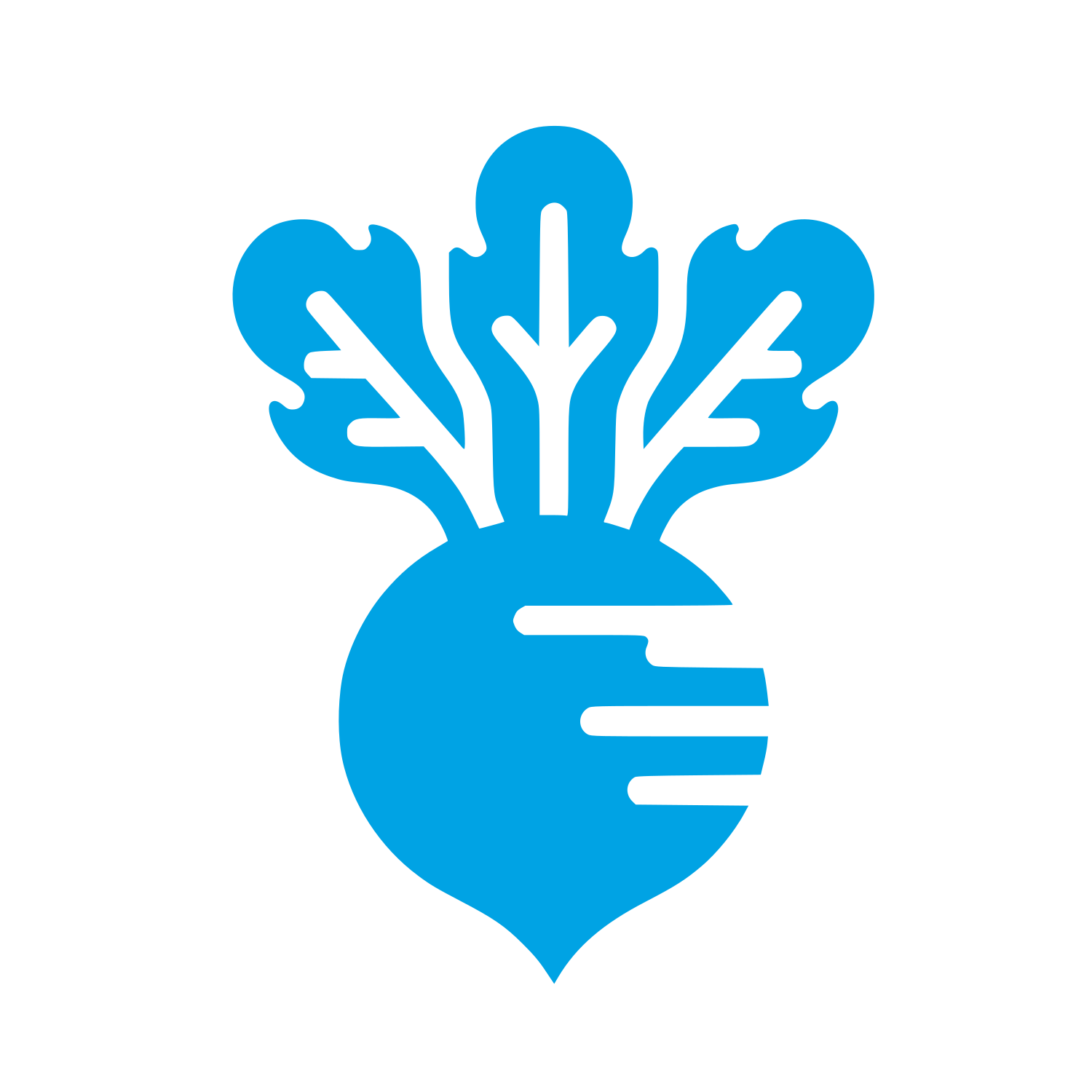 Logo Vegetable Design #00a3e4