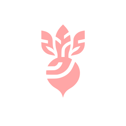 Beet Root Botanic Logo #ffa6a6