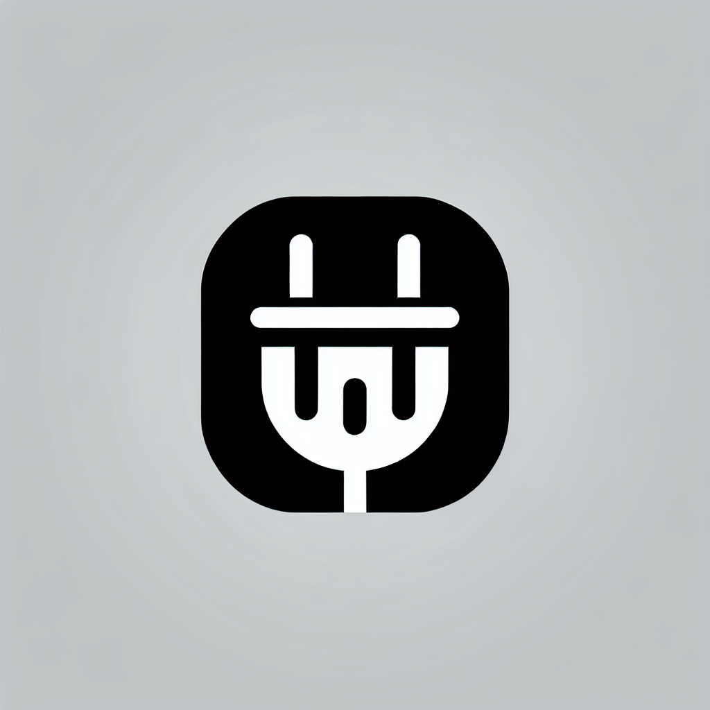 Electric Plug Square Logo