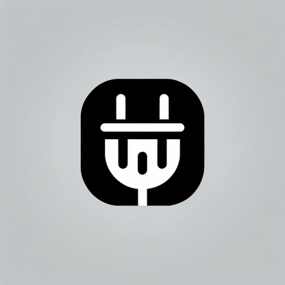Electric Plug Square Logo