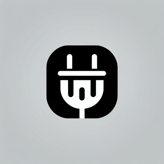 Electric Plug Square Logo