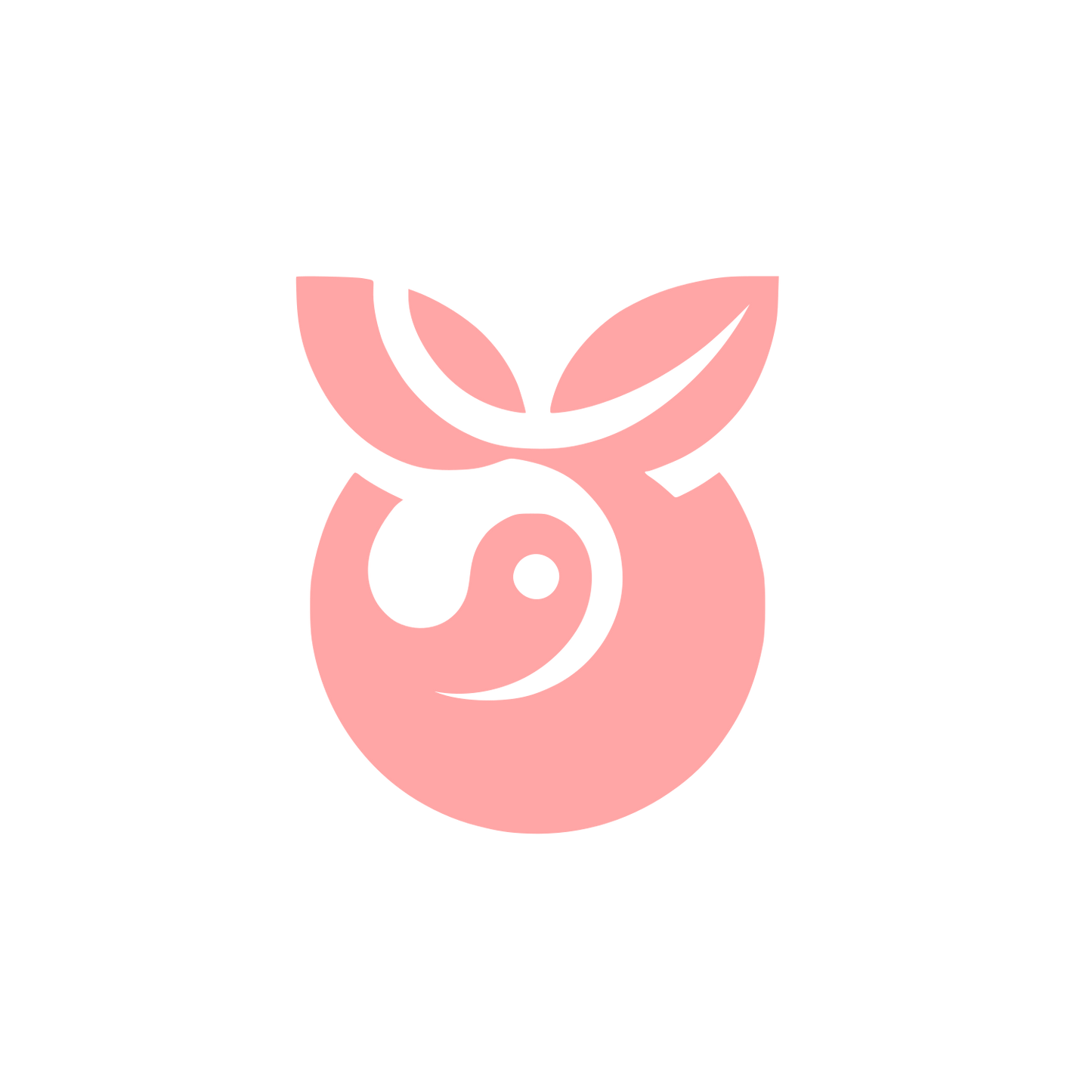 Yin Yang Logo Design #ffa6a6