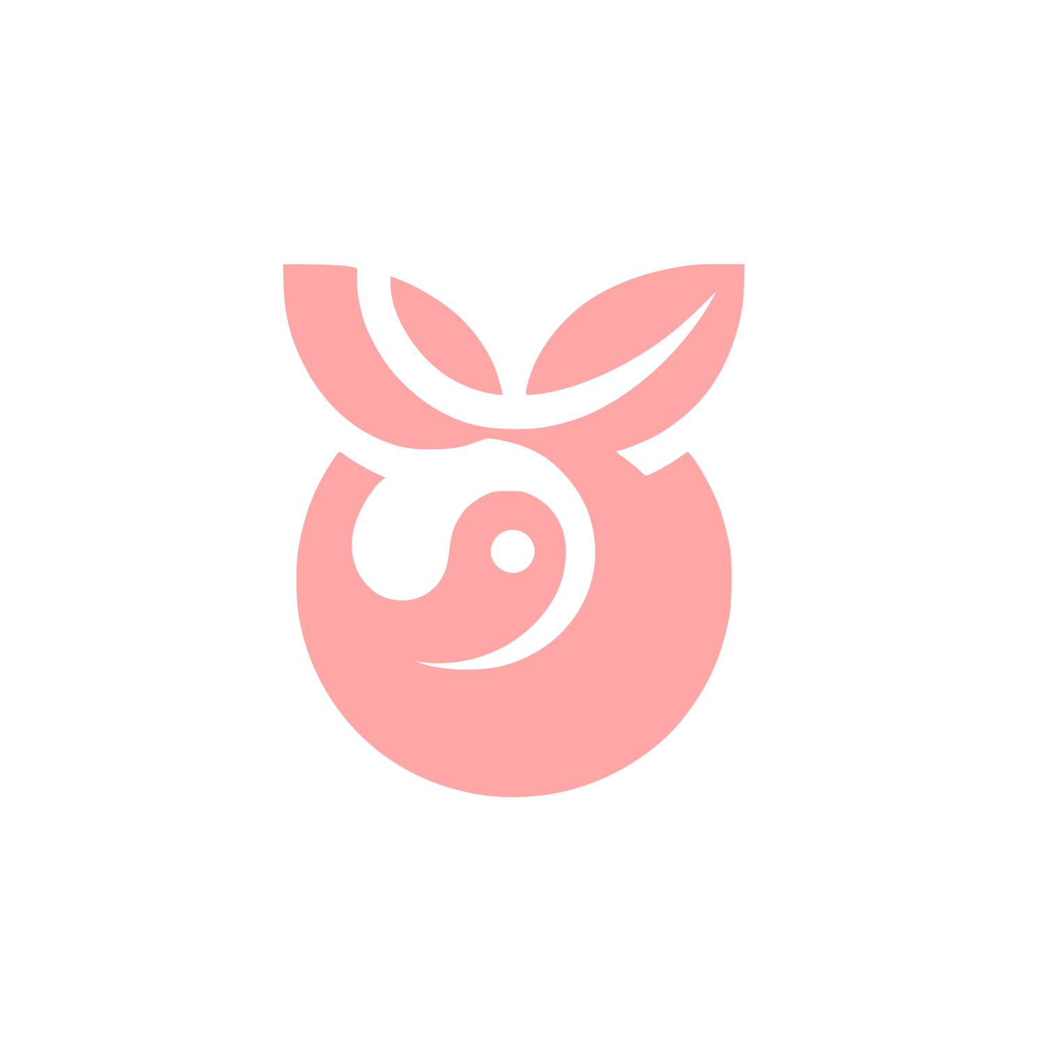 Yin Yang Logo Design #ffa6a6