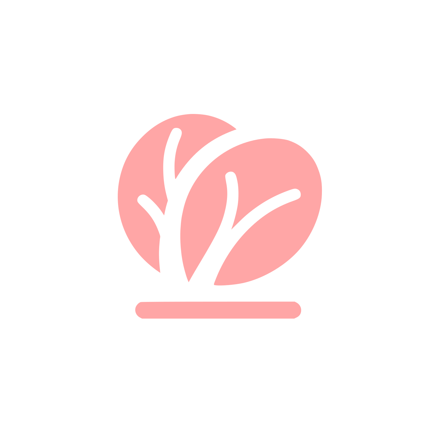 Leafy Plant Logo #ffa6a6